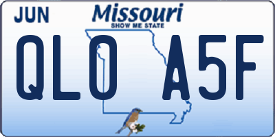 MO license plate QL0A5F