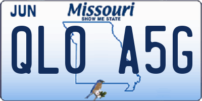 MO license plate QL0A5G