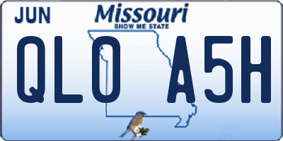 MO license plate QL0A5H