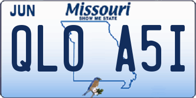 MO license plate QL0A5I