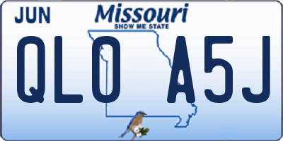MO license plate QL0A5J