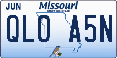 MO license plate QL0A5N