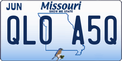 MO license plate QL0A5Q