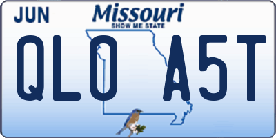 MO license plate QL0A5T