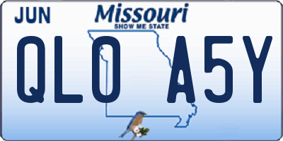MO license plate QL0A5Y