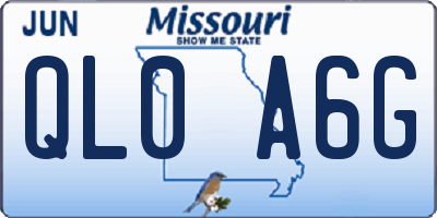 MO license plate QL0A6G