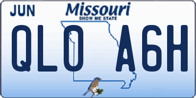 MO license plate QL0A6H
