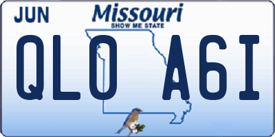 MO license plate QL0A6I