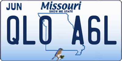 MO license plate QL0A6L
