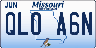 MO license plate QL0A6N
