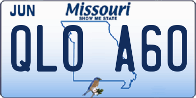 MO license plate QL0A6O