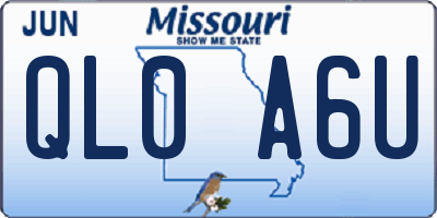 MO license plate QL0A6U
