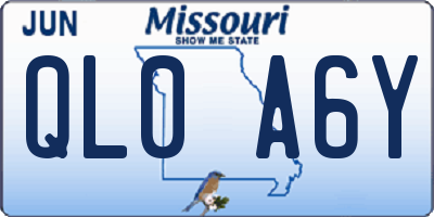 MO license plate QL0A6Y