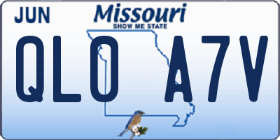 MO license plate QL0A7V