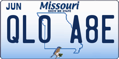 MO license plate QL0A8E