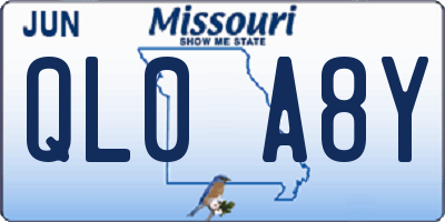 MO license plate QL0A8Y