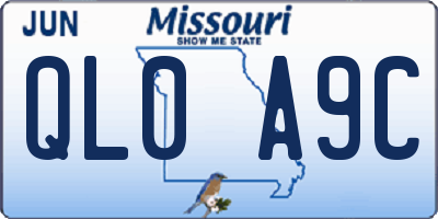 MO license plate QL0A9C
