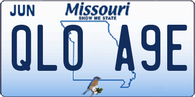 MO license plate QL0A9E