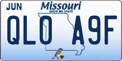 MO license plate QL0A9F