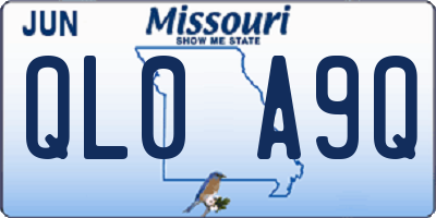 MO license plate QL0A9Q