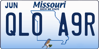 MO license plate QL0A9R