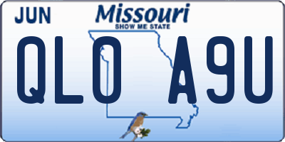 MO license plate QL0A9U