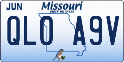 MO license plate QL0A9V