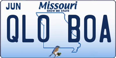 MO license plate QL0B0A