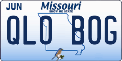MO license plate QL0B0G