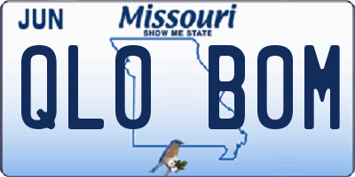 MO license plate QL0B0M