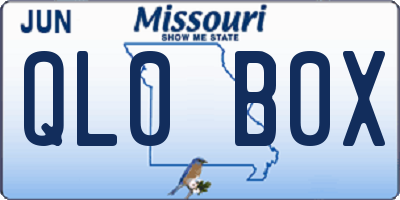 MO license plate QL0B0X