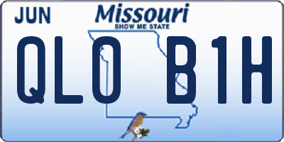 MO license plate QL0B1H