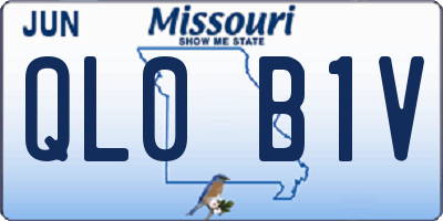 MO license plate QL0B1V