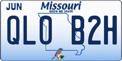 MO license plate QL0B2H