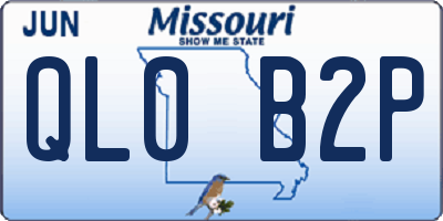 MO license plate QL0B2P