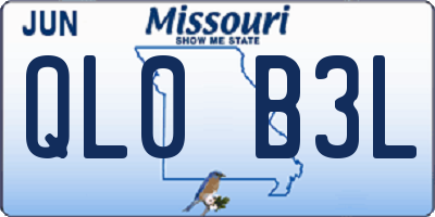 MO license plate QL0B3L