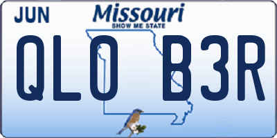 MO license plate QL0B3R
