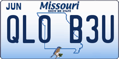 MO license plate QL0B3U
