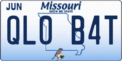 MO license plate QL0B4T