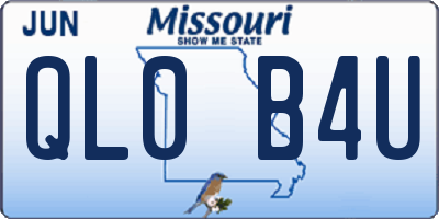 MO license plate QL0B4U