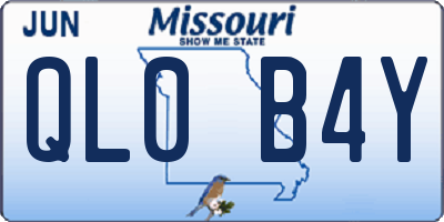 MO license plate QL0B4Y
