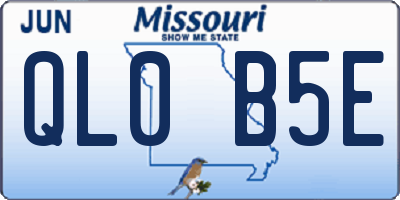 MO license plate QL0B5E