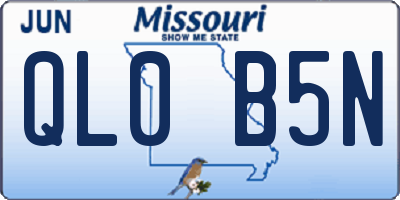 MO license plate QL0B5N