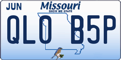 MO license plate QL0B5P