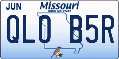 MO license plate QL0B5R