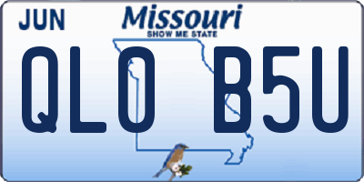 MO license plate QL0B5U