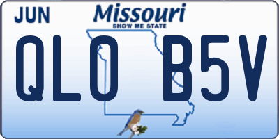 MO license plate QL0B5V