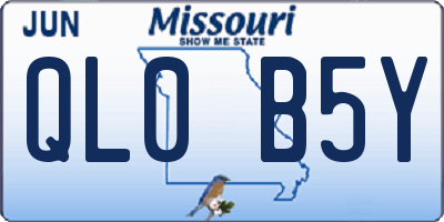MO license plate QL0B5Y