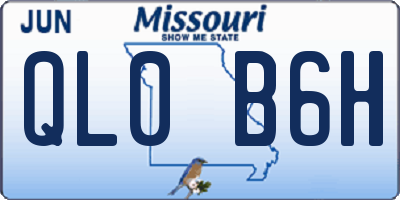 MO license plate QL0B6H