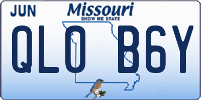 MO license plate QL0B6Y